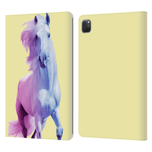 Mark Ashkenazi Pastel Potraits Yellow Horse Leather Book Wallet Case Cover For Apple iPad Pro 11 2020 / 2021 / 2022