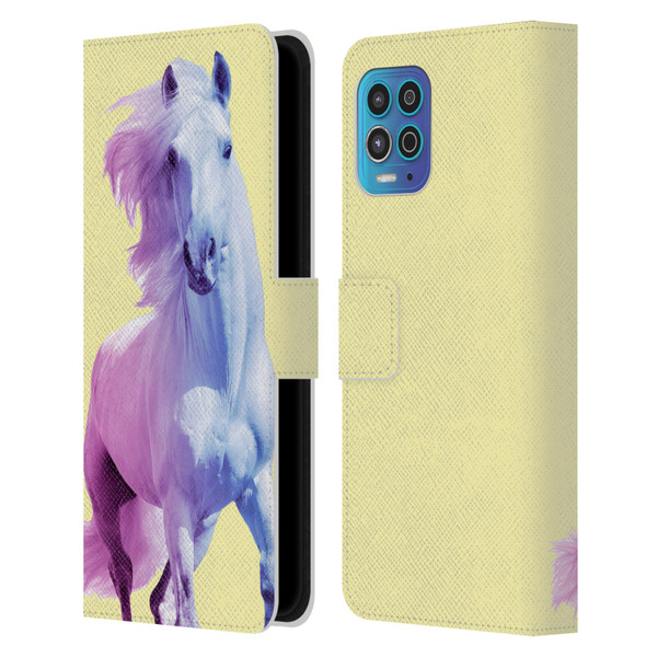 Mark Ashkenazi Pastel Potraits Yellow Horse Leather Book Wallet Case Cover For Motorola Moto G100