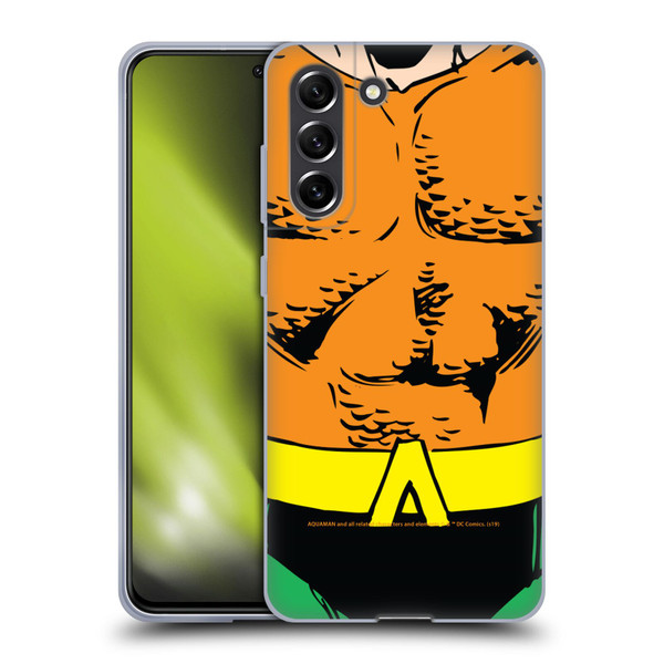 Aquaman DC Comics Logo Uniform Soft Gel Case for Samsung Galaxy S21 FE 5G