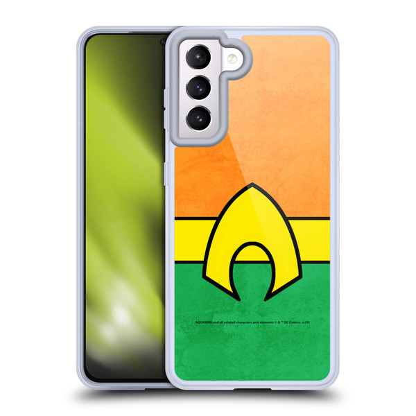 Aquaman DC Comics Logo Uniform 2 Soft Gel Case for Samsung Galaxy S21 5G