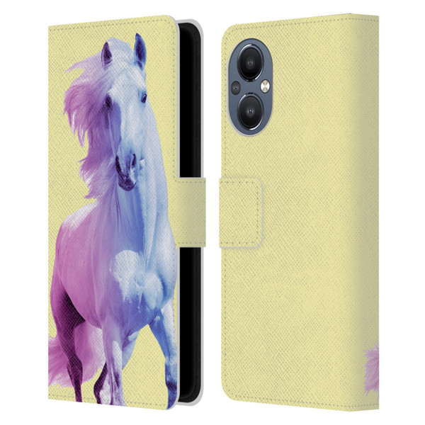 Mark Ashkenazi Pastel Potraits Yellow Horse Leather Book Wallet Case Cover For OnePlus Nord N20 5G