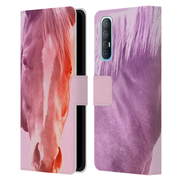 Mark Ashkenazi Pastel Potraits Horse Leather Book Wallet Case Cover For OPPO Find X2 Neo 5G