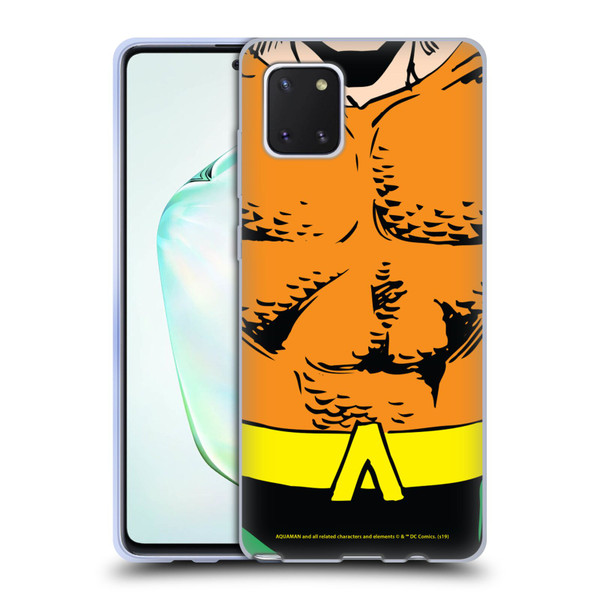 Aquaman DC Comics Logo Uniform Soft Gel Case for Samsung Galaxy Note10 Lite