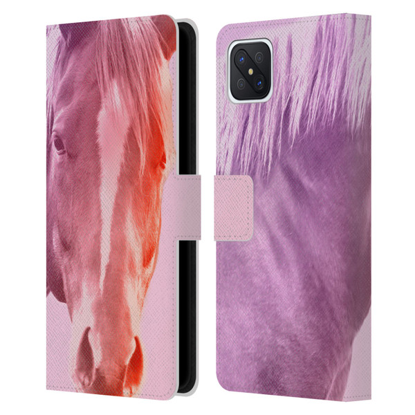 Mark Ashkenazi Pastel Potraits Horse Leather Book Wallet Case Cover For OPPO Reno4 Z 5G