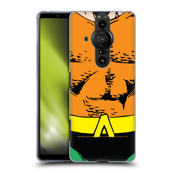 Aquaman DC Comics Logo Uniform Soft Gel Case for Sony Xperia Pro-I
