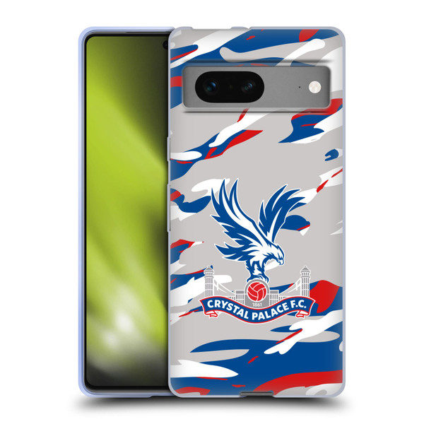 Crystal Palace FC Crest Camouflage Soft Gel Case for Google Pixel 7