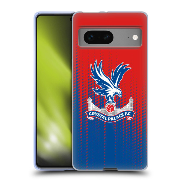 Crystal Palace FC Crest Halftone Soft Gel Case for Google Pixel 7