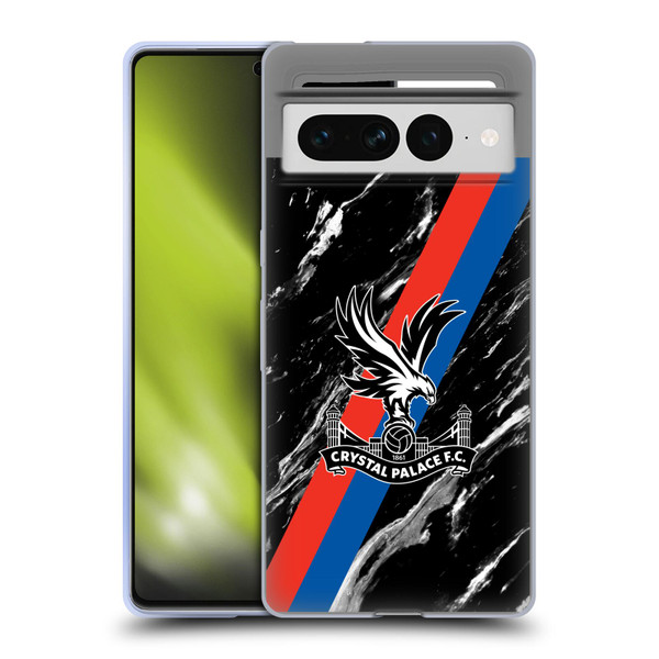 Crystal Palace FC Crest Black Marble Soft Gel Case for Google Pixel 7 Pro