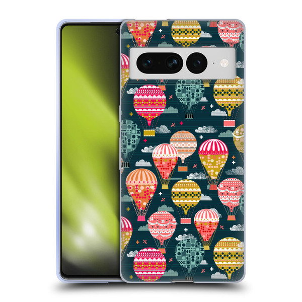Andrea Lauren Design Assorted Hot Air Balloon Soft Gel Case for Google Pixel 7 Pro