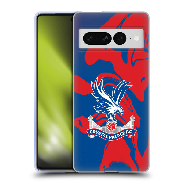 Crystal Palace FC Crest Red And Blue Marble Soft Gel Case for Google Pixel 7 Pro
