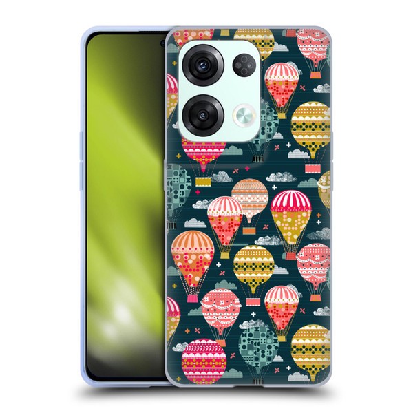 Andrea Lauren Design Assorted Hot Air Balloon Soft Gel Case for OPPO Reno8 Pro