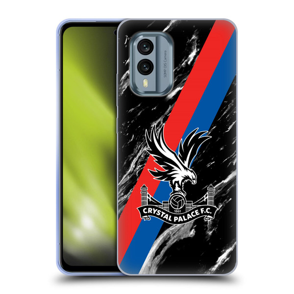 Crystal Palace FC Crest Black Marble Soft Gel Case for Nokia X30