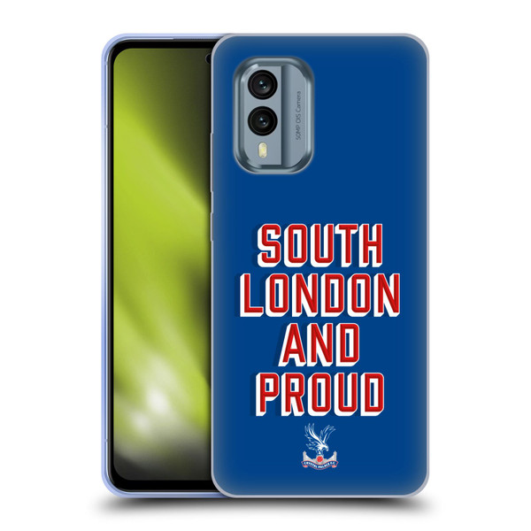Crystal Palace FC Crest South London And Proud Soft Gel Case for Nokia X30