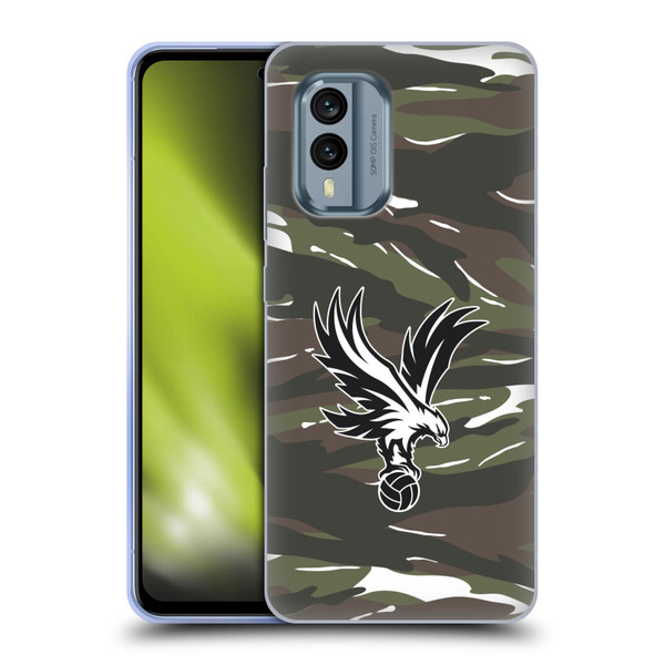 Crystal Palace FC Crest Woodland Camouflage Soft Gel Case for Nokia X30