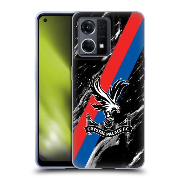 Crystal Palace FC Crest Black Marble Soft Gel Case for OPPO Reno8 4G