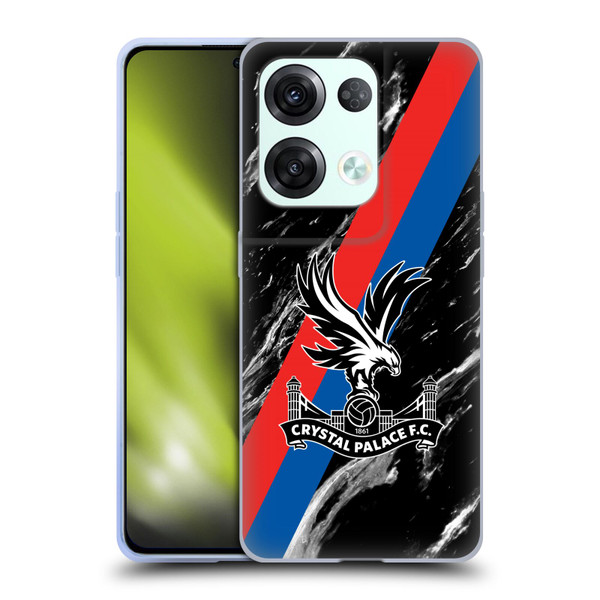 Crystal Palace FC Crest Black Marble Soft Gel Case for OPPO Reno8 Pro