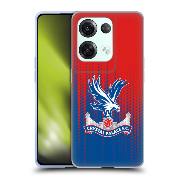 Crystal Palace FC Crest Halftone Soft Gel Case for OPPO Reno8 Pro