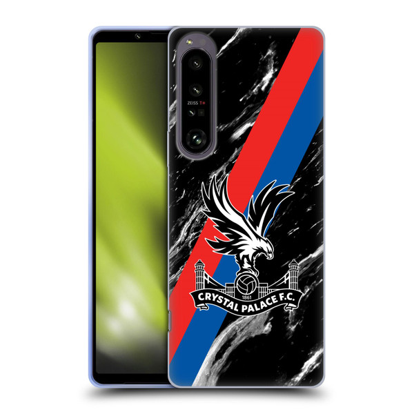 Crystal Palace FC Crest Black Marble Soft Gel Case for Sony Xperia 1 IV