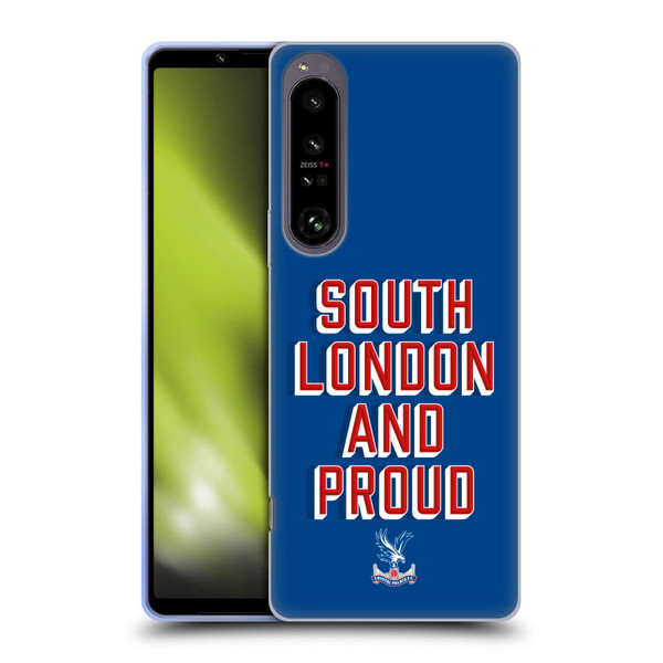 Crystal Palace FC Crest South London And Proud Soft Gel Case for Sony Xperia 1 IV