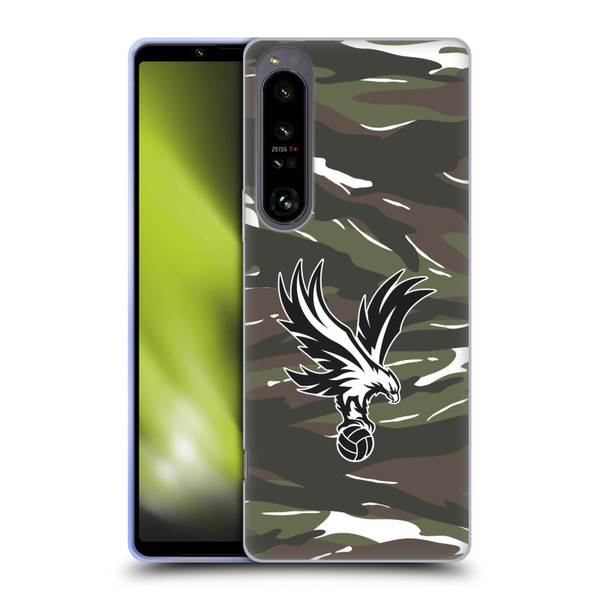 Crystal Palace FC Crest Woodland Camouflage Soft Gel Case for Sony Xperia 1 IV