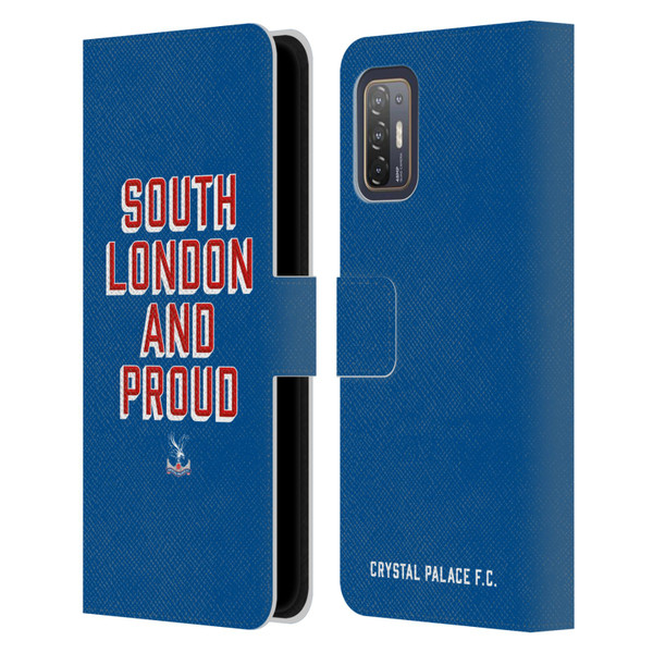 Crystal Palace FC Crest South London And Proud Leather Book Wallet Case Cover For HTC Desire 21 Pro 5G