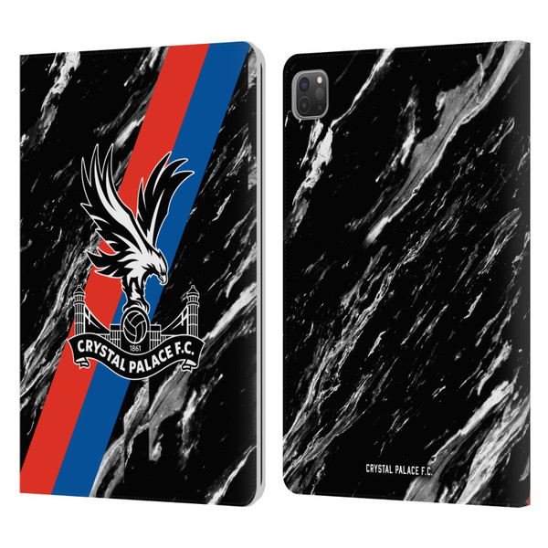 Crystal Palace FC Crest Black Marble Leather Book Wallet Case Cover For Apple iPad Pro 11 2020 / 2021 / 2022