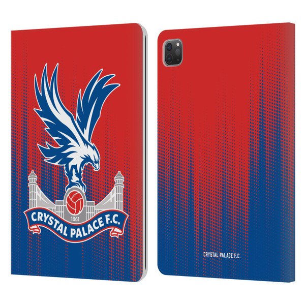 Crystal Palace FC Crest Halftone Leather Book Wallet Case Cover For Apple iPad Pro 11 2020 / 2021 / 2022