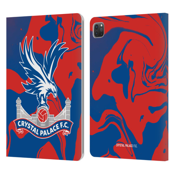 Crystal Palace FC Crest Red And Blue Marble Leather Book Wallet Case Cover For Apple iPad Pro 11 2020 / 2021 / 2022