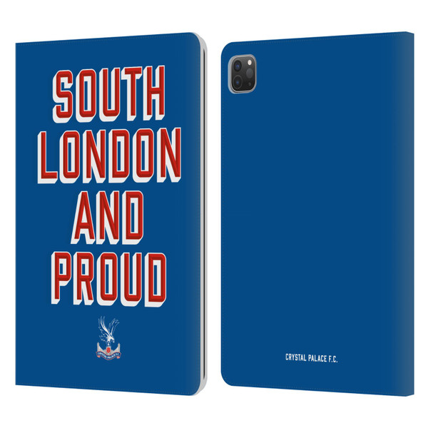 Crystal Palace FC Crest South London And Proud Leather Book Wallet Case Cover For Apple iPad Pro 11 2020 / 2021 / 2022