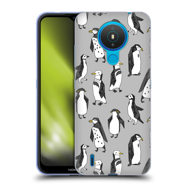 Andrea Lauren Design Birds Gray Penguins Soft Gel Case for Nokia 1.4
