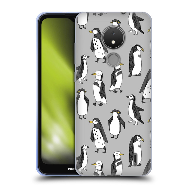 Andrea Lauren Design Birds Gray Penguins Soft Gel Case for Nokia C21