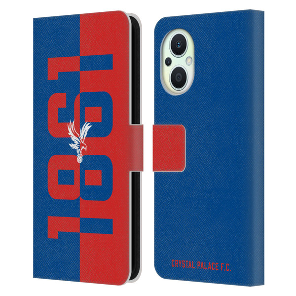 Crystal Palace FC Crest 1861 Leather Book Wallet Case Cover For OPPO Reno8 Lite