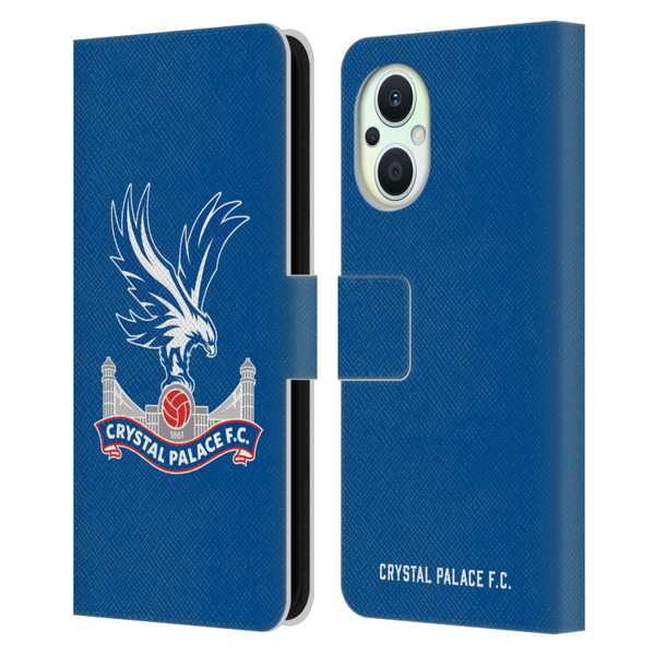 Crystal Palace FC Crest Plain Leather Book Wallet Case Cover For OPPO Reno8 Lite