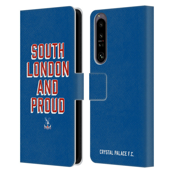 Crystal Palace FC Crest South London And Proud Leather Book Wallet Case Cover For Sony Xperia 1 IV