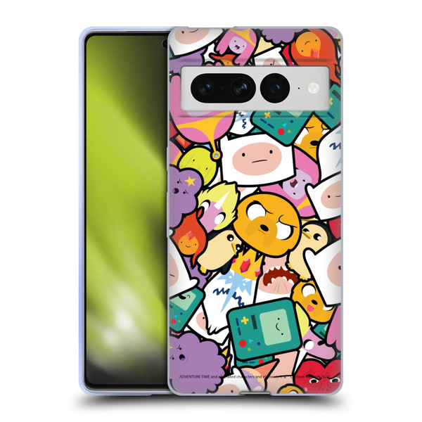Adventure Time Graphics Pattern Soft Gel Case for Google Pixel 7 Pro