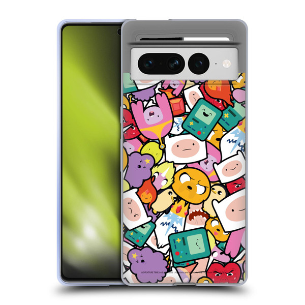 Adventure Time Graphics Pattern Soft Gel Case for Google Pixel 7 Pro