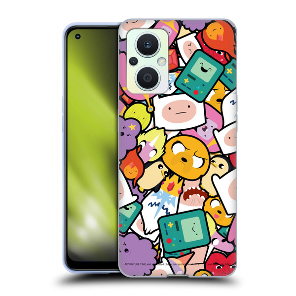 Adventure Time Graphics Pattern Soft Gel Case for OPPO Reno8 Lite