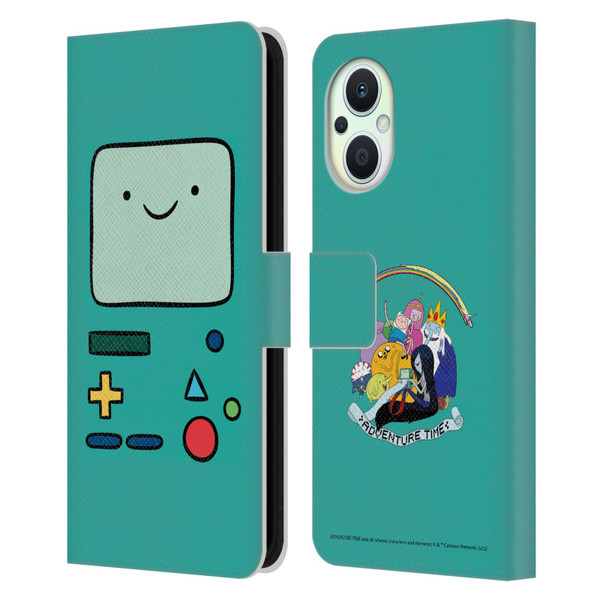 Adventure Time Graphics BMO Leather Book Wallet Case Cover For OPPO Reno8 Lite