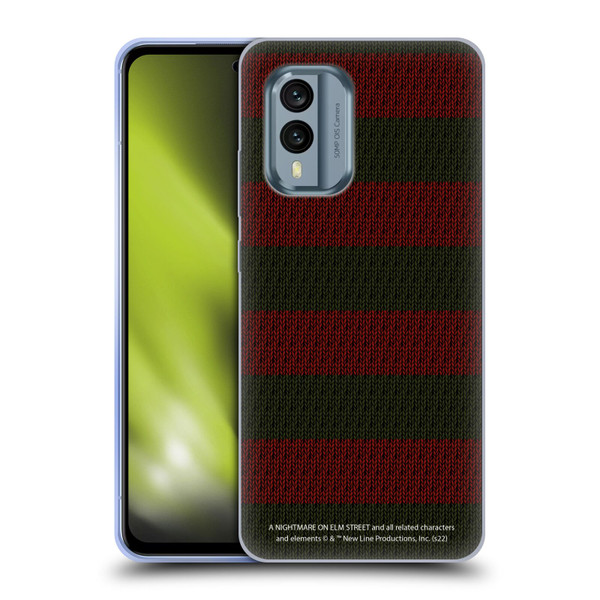A Nightmare On Elm Street: Freddy's Dead Graphics Sweater Pattern Soft Gel Case for Nokia X30