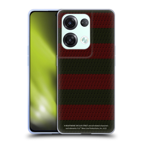 A Nightmare On Elm Street: Freddy's Dead Graphics Sweater Pattern Soft Gel Case for OPPO Reno8 Pro