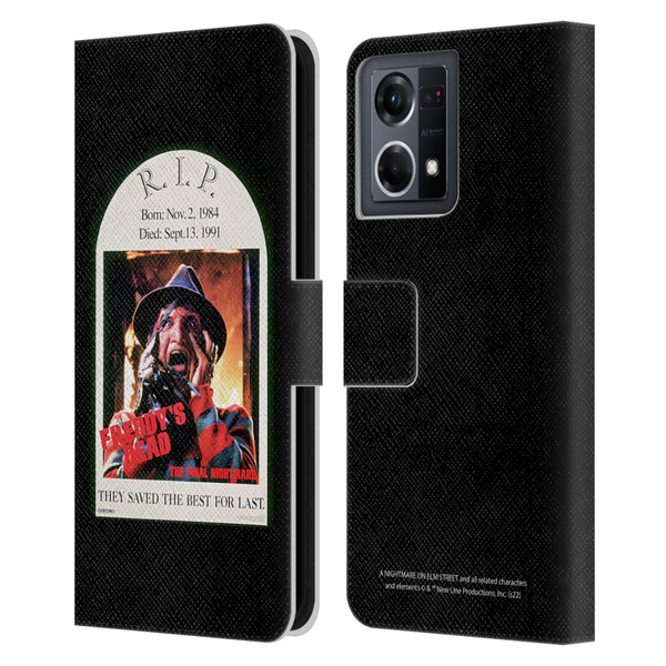 A Nightmare On Elm Street: Freddy's Dead Graphics The Final Nightmare Leather Book Wallet Case Cover For OPPO Reno8 4G