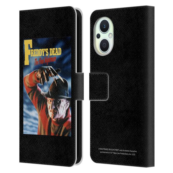 A Nightmare On Elm Street: Freddy's Dead Graphics Poster Leather Book Wallet Case Cover For OPPO Reno8 Lite