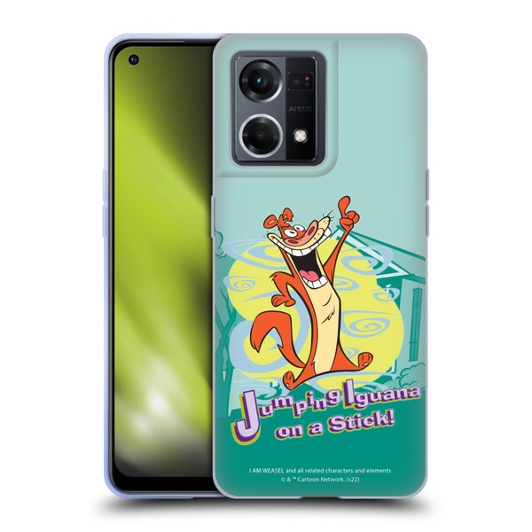 I Am Weasel. Graphics Jumping Iguana On A Stick Soft Gel Case for OPPO Reno8 4G
