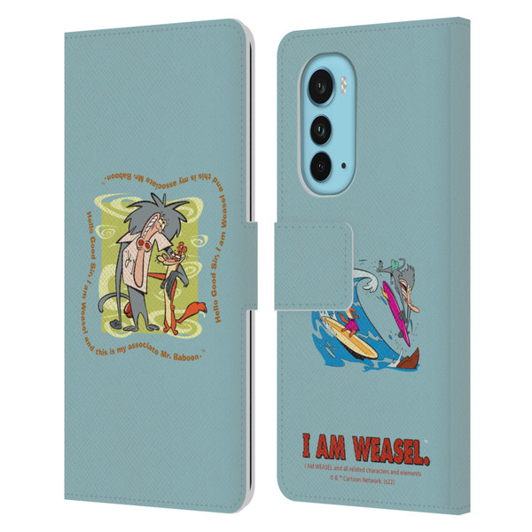 I Am Weasel. Graphics Hello Good Sir Leather Book Wallet Case Cover For Motorola Edge (2022)