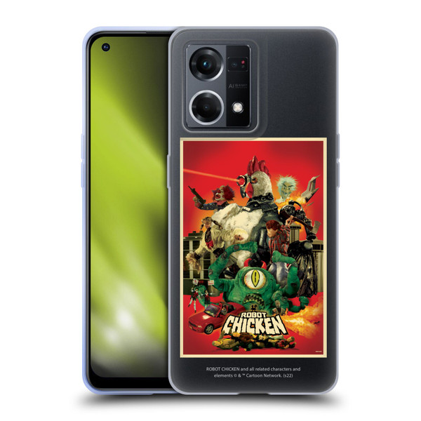 Robot Chicken Graphics Poster Soft Gel Case for OPPO Reno8 4G