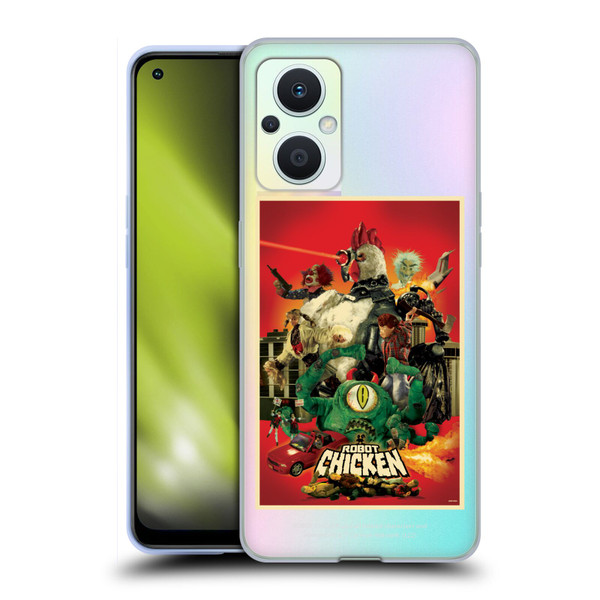 Robot Chicken Graphics Poster Soft Gel Case for OPPO Reno8 Lite