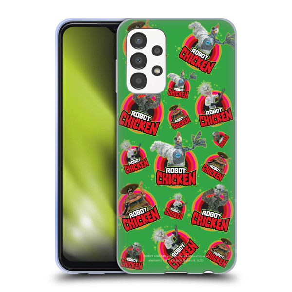 Robot Chicken Graphics Icons Soft Gel Case for Samsung Galaxy A13 (2022)