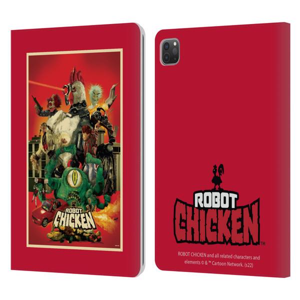 Robot Chicken Graphics Poster Leather Book Wallet Case Cover For Apple iPad Pro 11 2020 / 2021 / 2022