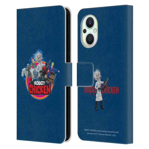 Robot Chicken Graphics Characters Leather Book Wallet Case Cover For OPPO Reno8 Lite