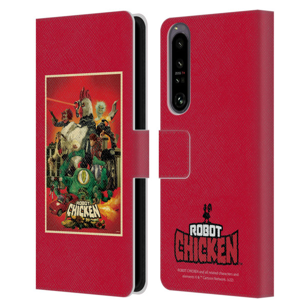 Robot Chicken Graphics Poster Leather Book Wallet Case Cover For Sony Xperia 1 IV